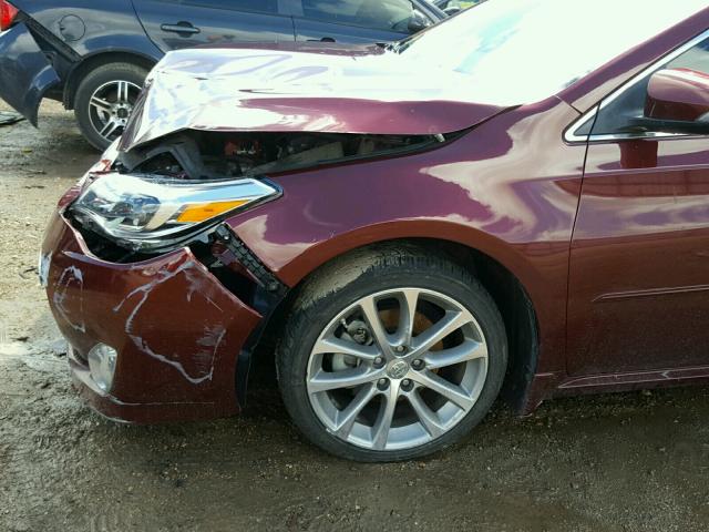 4T1BK1EB9EU124542 - 2014 TOYOTA AVALON BAS Bordeaux photo 9