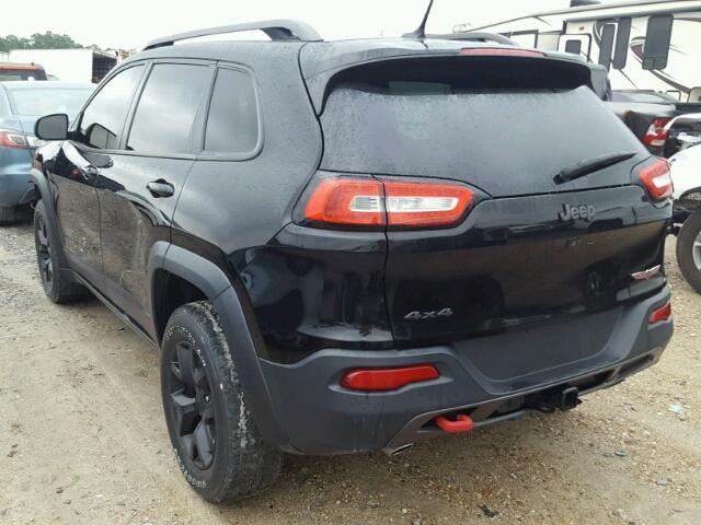 1C4PJMBS7FW575445 - 2015 JEEP CHEROKEE T BLACK photo 3