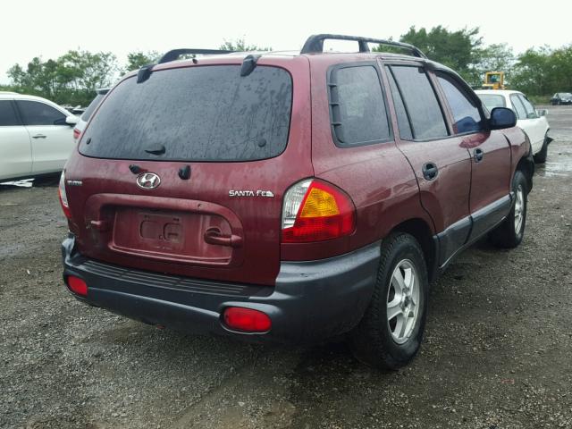 KM8SB82B71U052456 - 2001 HYUNDAI SANTA FE RED photo 4