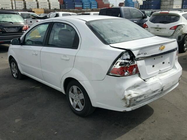 KL1TD5DE6BB193760 - 2011 CHEVROLET AVEO LS WHITE photo 3