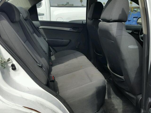 KL1TD5DE6BB193760 - 2011 CHEVROLET AVEO LS WHITE photo 6