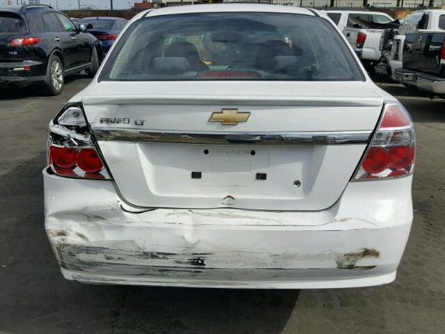 KL1TD5DE6BB193760 - 2011 CHEVROLET AVEO LS WHITE photo 9