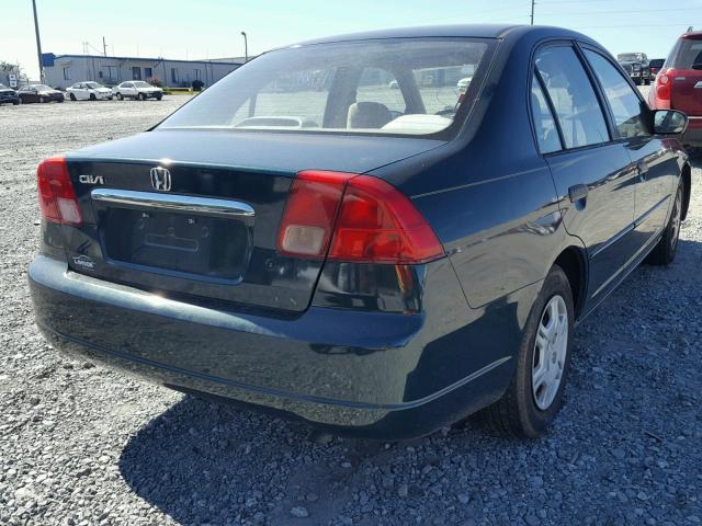 2HGES16551H530486 - 2001 HONDA CIVIC LX GREEN photo 4