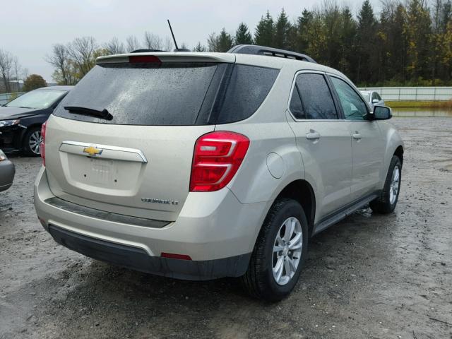 2GNALCEK2G1145389 - 2016 CHEVROLET EQUINOX LT GOLD photo 4