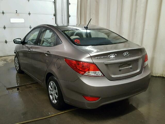 KMHCT4AE4EU614079 - 2014 HYUNDAI ACCENT GLS TAN photo 3