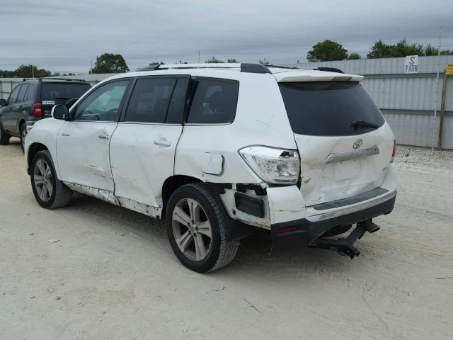 5TDDK3EH5DS179621 - 2013 TOYOTA HIGHLANDER WHITE photo 3