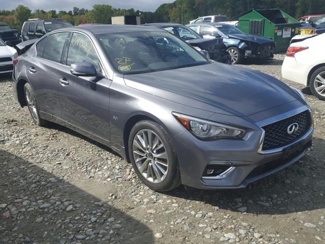 JN1EV7AR4JM445254 - 2018 INFINITI Q50 LUXE GRAY photo 1