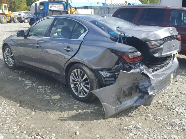 JN1EV7AR4JM445254 - 2018 INFINITI Q50 LUXE GRAY photo 3