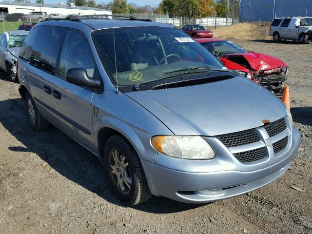 1D4GP25R23B316525 - 2003 DODGE CARAVAN SE BLUE photo 1