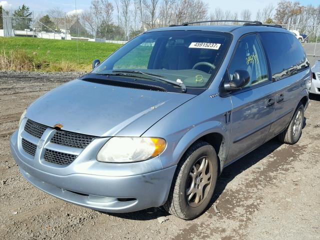 1D4GP25R23B316525 - 2003 DODGE CARAVAN SE BLUE photo 2