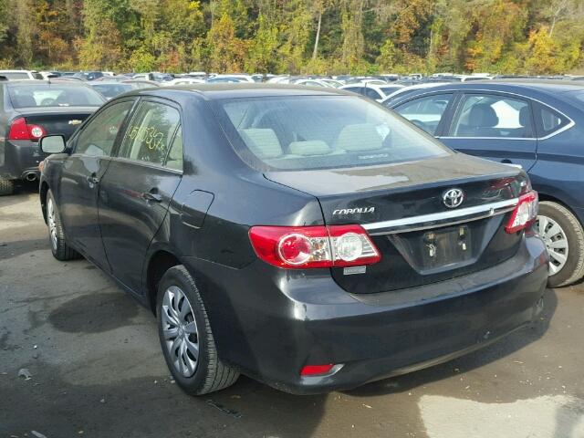 2T1BU4EE8DC020551 - 2013 TOYOTA COROLLA BLACK photo 3