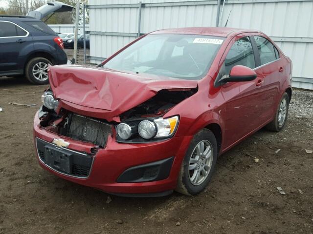 1G1JC5SH6C4142483 - 2012 CHEVROLET SONIC LT RED photo 2