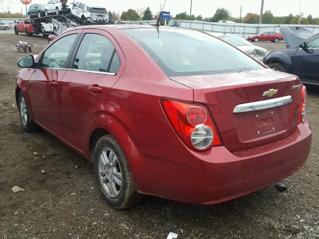 1G1JC5SH6C4142483 - 2012 CHEVROLET SONIC LT RED photo 3