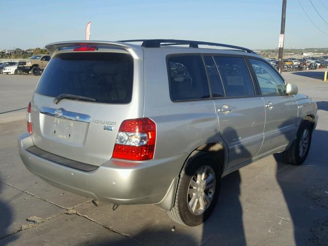 JTEDW21A370018923 - 2007 TOYOTA HIGHLANDER SILVER photo 4