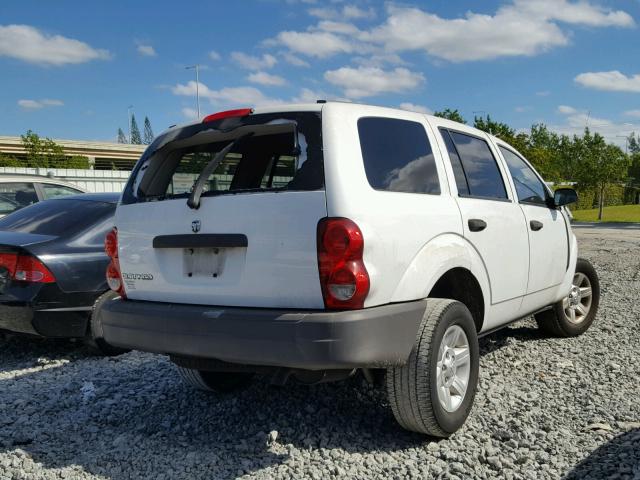 1D4HD38N54F211726 - 2004 DODGE DURANGO ST WHITE photo 4