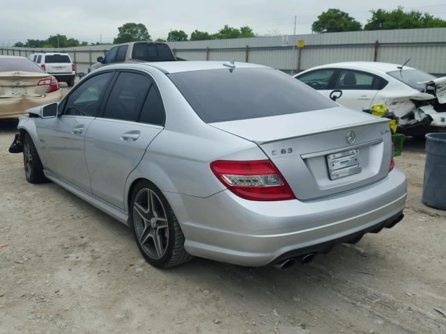 WDDGF7HB2AF494099 - 2010 MERCEDES-BENZ C 63 AMG SILVER photo 3