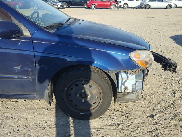 KNAFE121185518198 - 2008 KIA SPECTRA EX BLUE photo 9