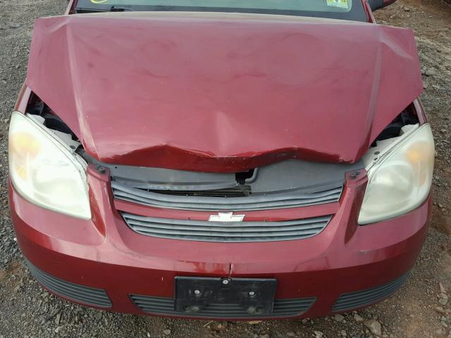 1G1AL55F977279271 - 2007 CHEVROLET COBALT LT BURGUNDY photo 7