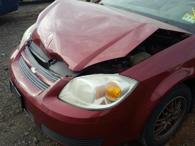 1G1AL55F977279271 - 2007 CHEVROLET COBALT LT BURGUNDY photo 9