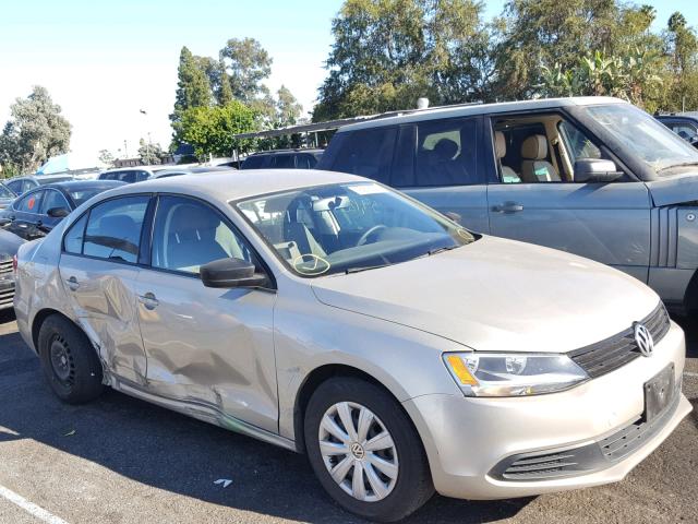 3VW2K7AJ6EM332576 - 2014 VOLKSWAGEN JETTA BASE GOLD photo 1