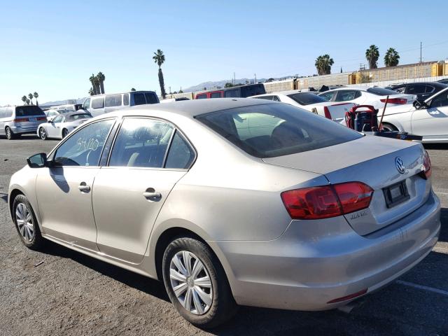 3VW2K7AJ6EM332576 - 2014 VOLKSWAGEN JETTA BASE GOLD photo 3