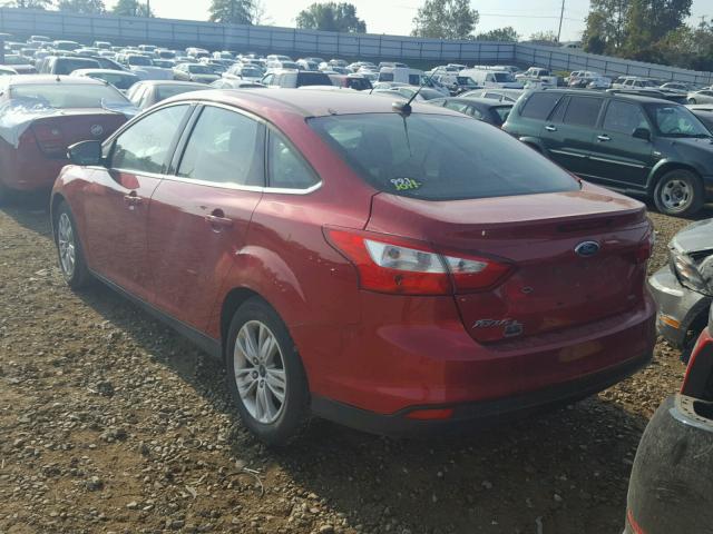 1FAHP3H28CL262346 - 2012 FORD FOCUS SEL RED photo 3