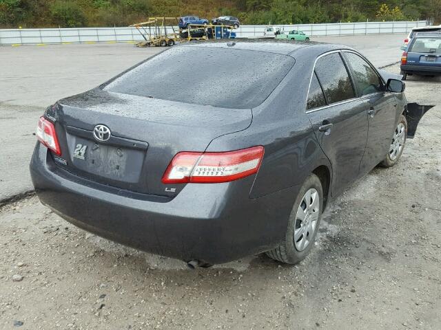 4T1BF3EK7AU061273 - 2010 TOYOTA CAMRY BASE GRAY photo 4