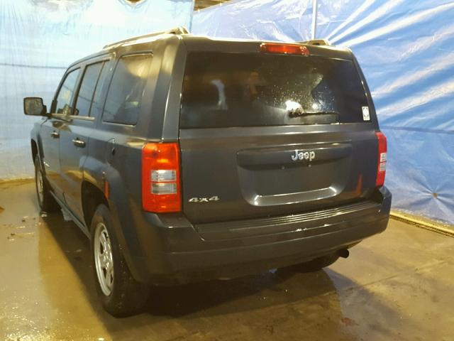 1C4NJRBB2ED688816 - 2014 JEEP PATRIOT SP GRAY photo 3