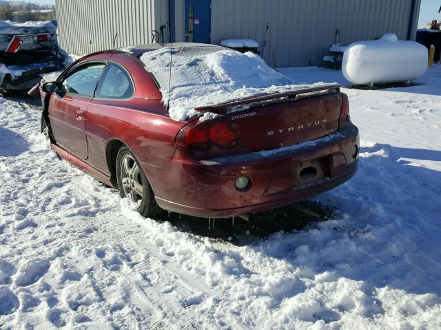 4B3AG42G03E180556 - 2003 DODGE STRATUS SE RED photo 3