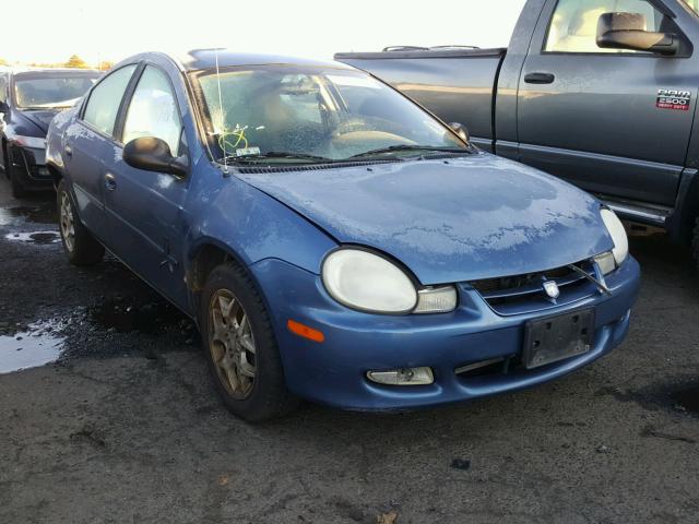 1B3ES56CX2D656007 - 2002 DODGE NEON ES BLUE photo 1