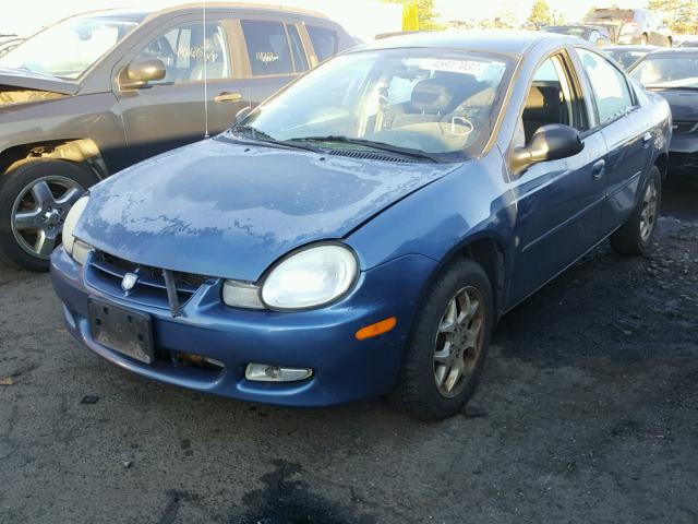 1B3ES56CX2D656007 - 2002 DODGE NEON ES BLUE photo 2