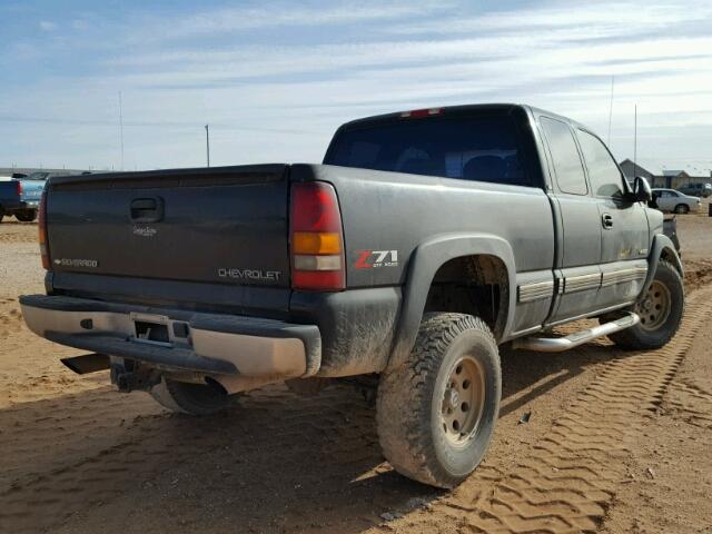 2GCEK19T021184706 - 2002 CHEVROLET SILVERADO BLACK photo 4