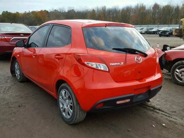 JM1DE1KY4C0133537 - 2012 MAZDA MAZDA2 RED photo 3