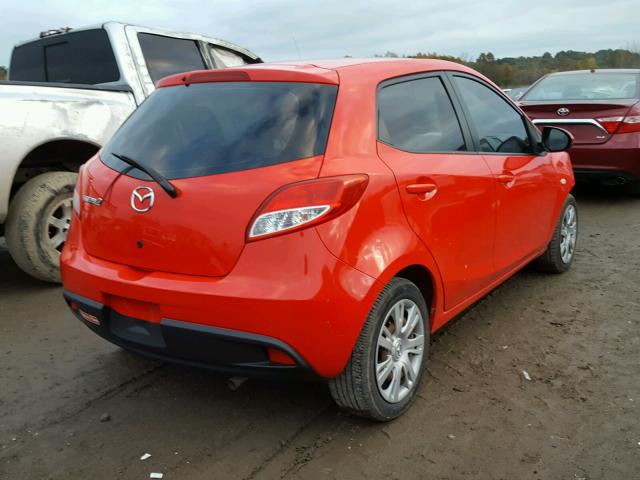 JM1DE1KY4C0133537 - 2012 MAZDA MAZDA2 RED photo 4