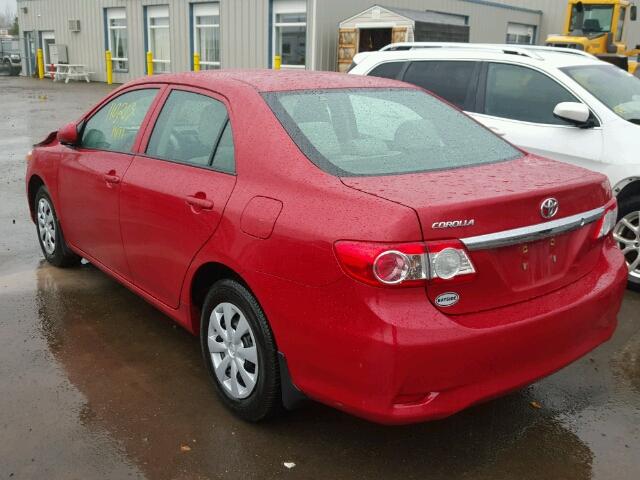 2T1BU4EE3DC962152 - 2013 TOYOTA COROLLA BA RED photo 3