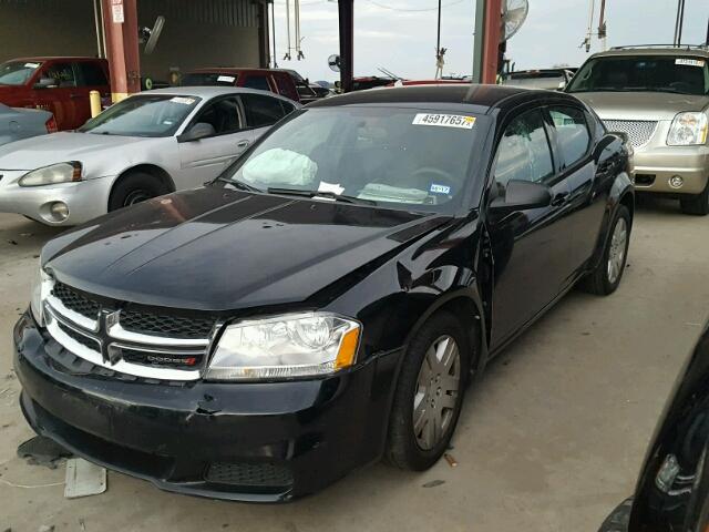 1C3CDZAB9DN730556 - 2013 DODGE AVENGER SE BLACK photo 2