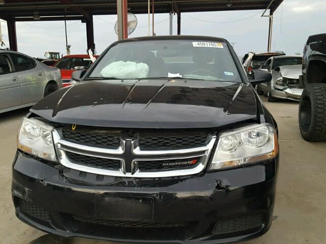 1C3CDZAB9DN730556 - 2013 DODGE AVENGER SE BLACK photo 9