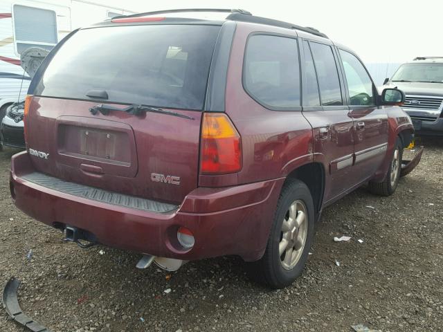 1GKDT13S922375599 - 2002 GMC ENVOY MAROON photo 4