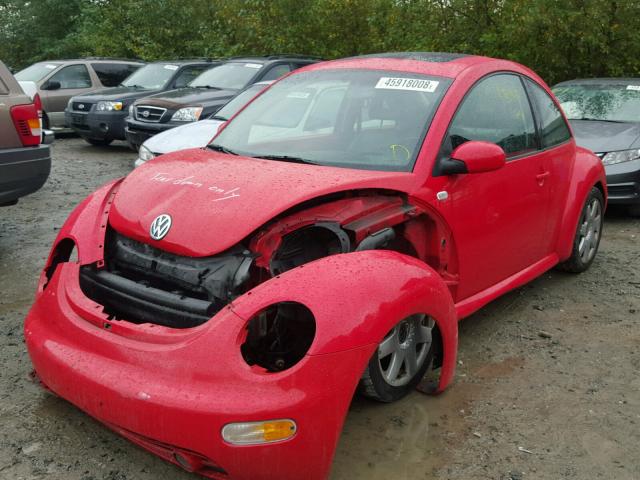 3VWDD21CX2M404172 - 2002 VOLKSWAGEN NEW BEETLE RED photo 2