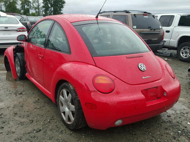 3VWDD21CX2M404172 - 2002 VOLKSWAGEN NEW BEETLE 红色 照片 3