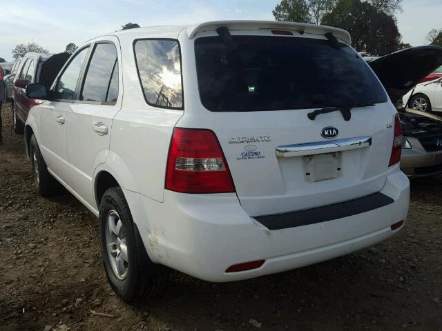 KNDJD735185797480 - 2008 KIA SORENTO WHITE photo 3