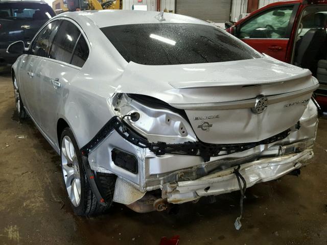 2G4GV5GV5D9176290 - 2013 BUICK REGAL GS SILVER photo 3