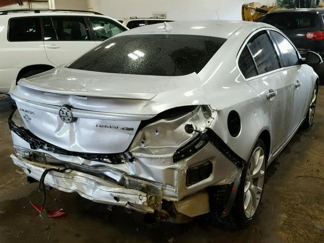 2G4GV5GV5D9176290 - 2013 BUICK REGAL GS SILVER photo 4