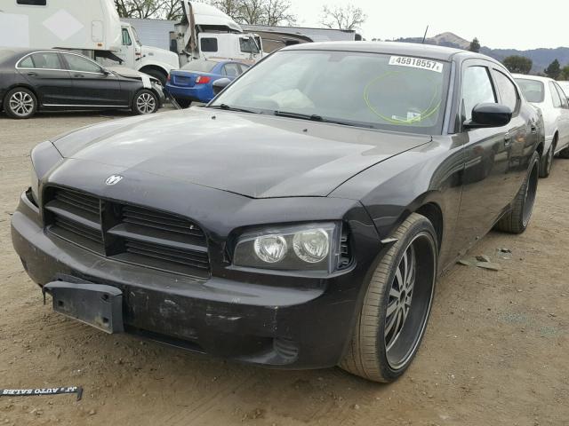 2B3KA43R08H174330 - 2008 DODGE CHARGER BLACK photo 2