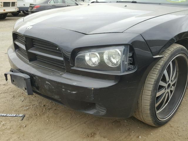 2B3KA43R08H174330 - 2008 DODGE CHARGER BLACK photo 9