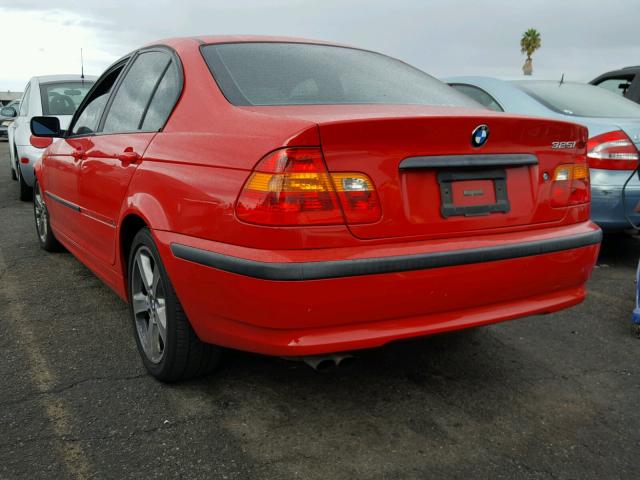 WBAET37442NJ22032 - 2002 BMW 325 I RED photo 3