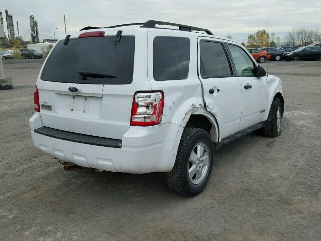 1FMCU03Z88KD47583 - 2008 FORD ESCAPE XLT WHITE photo 4