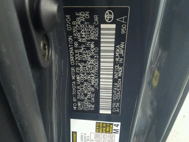 JTKDE177X50013110 - 2005 TOYOTA SCION TC 灰色 照片 10