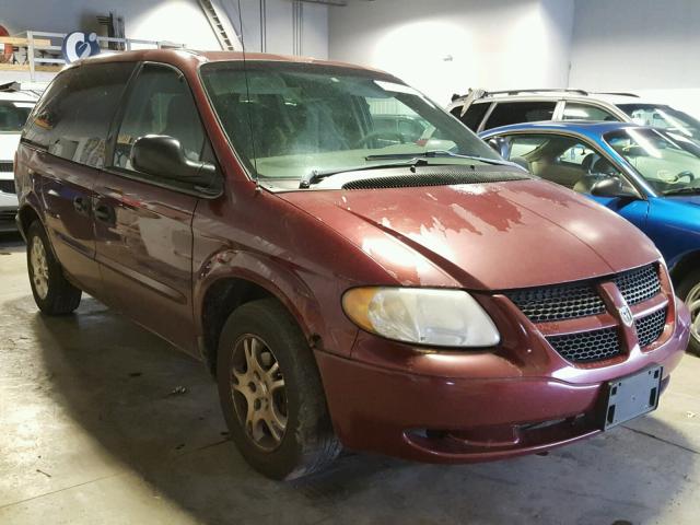 1D4GP25RX3B252198 - 2003 DODGE CARAVAN SE MAROON photo 1