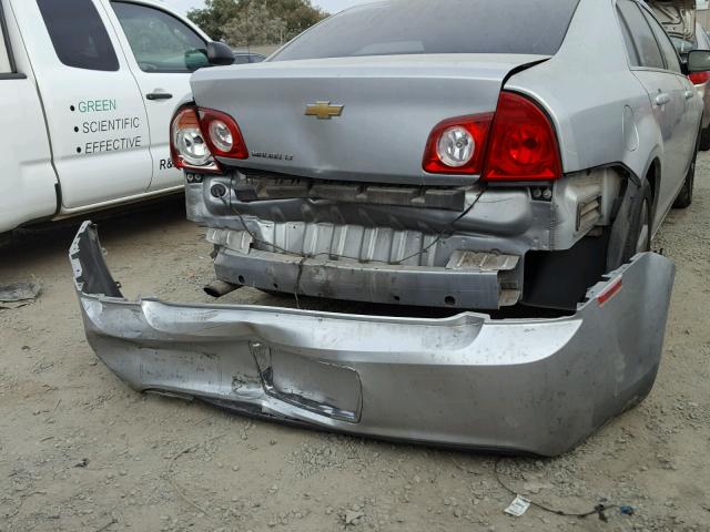 1G1ZC5E19BF186322 - 2011 CHEVROLET MALIBU 1LT SILVER photo 9